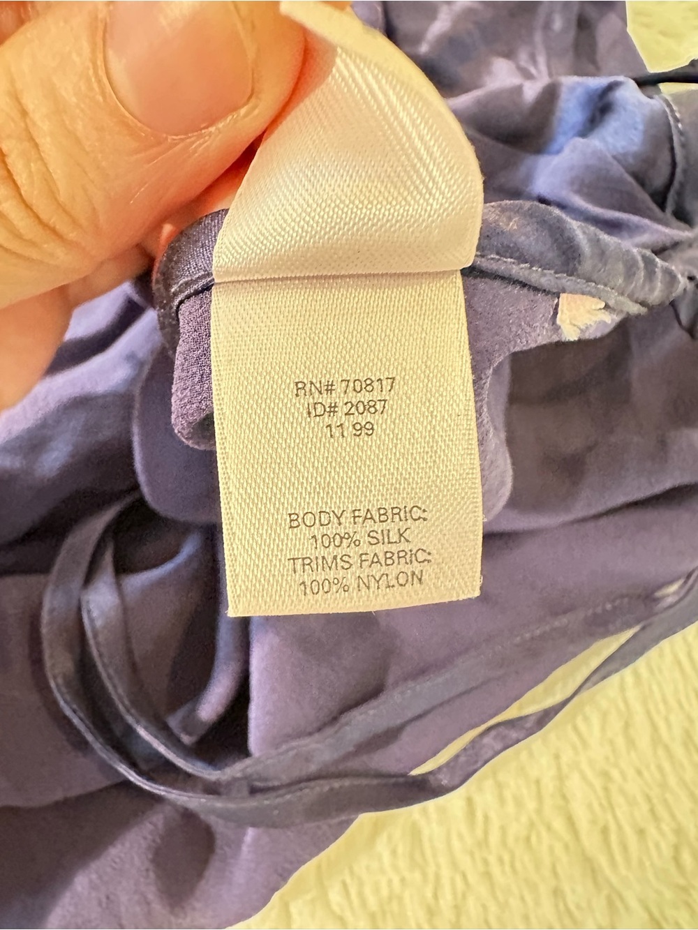 Navy 100% Silk Victoria Secrets Slip Dress - Picture 5 of 5